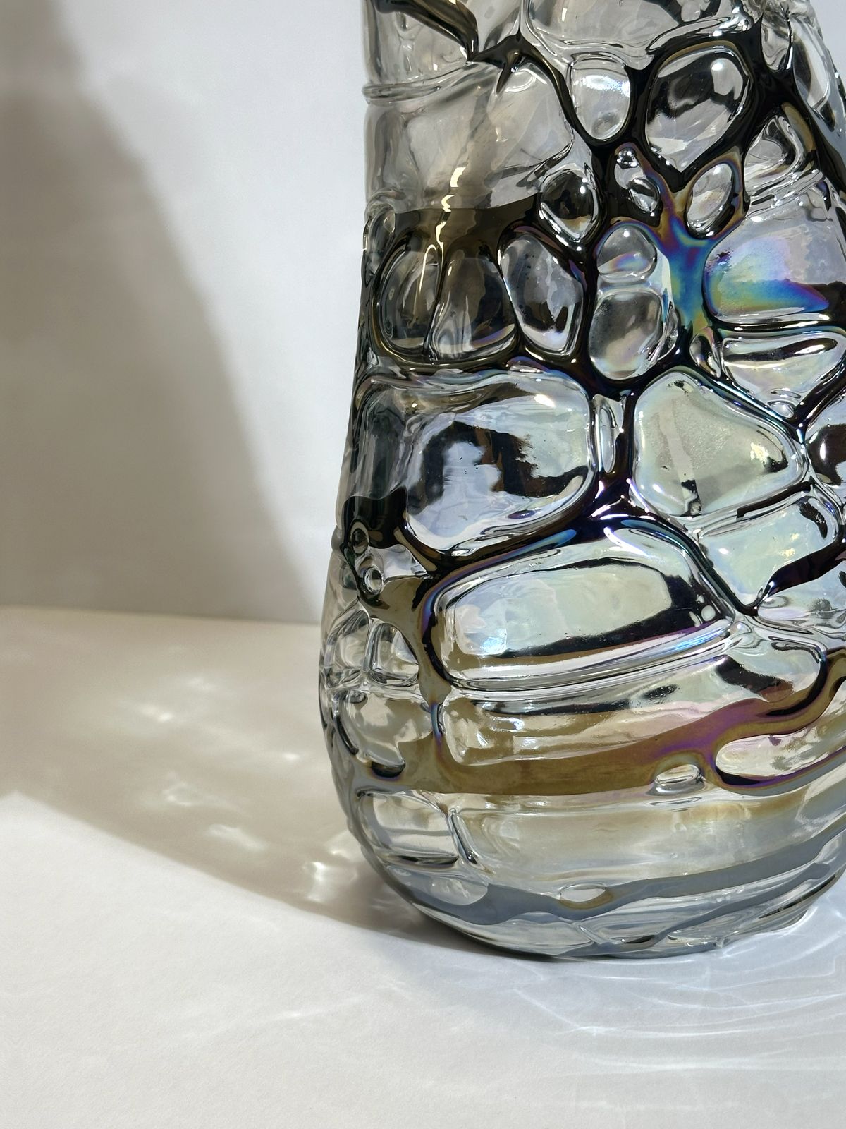 Italian Sculptural Art Glass Vase Attributed To Angelo Rinaldi Liane Series 1970s photo vintage