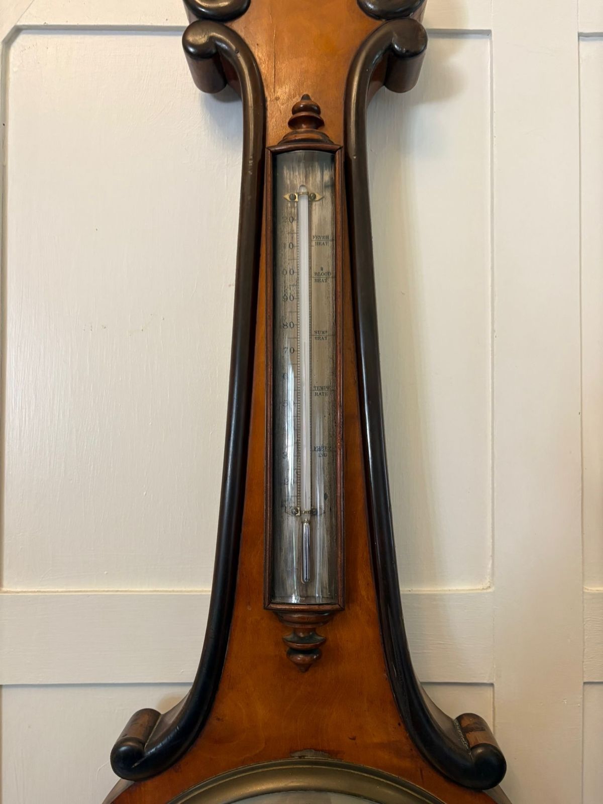 Antique 19th Century English Walnut Wheel Barometer By G & L Guanziroli London photo 1285.0