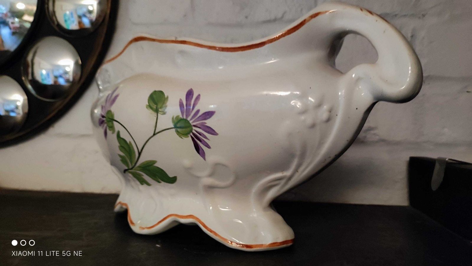Home Decor Large Art Nouveau Planter, Floral Earthenware Planter St Amand photo