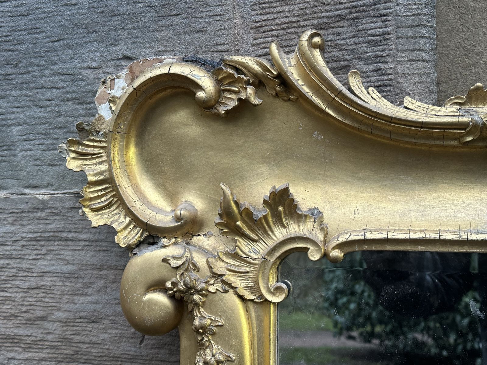 An Impressive Scottish/Italian Gilded Gesso Overmantel Mirror Attributed To Ciceri & Co. Of Edinburgh, 1830's photo for sale