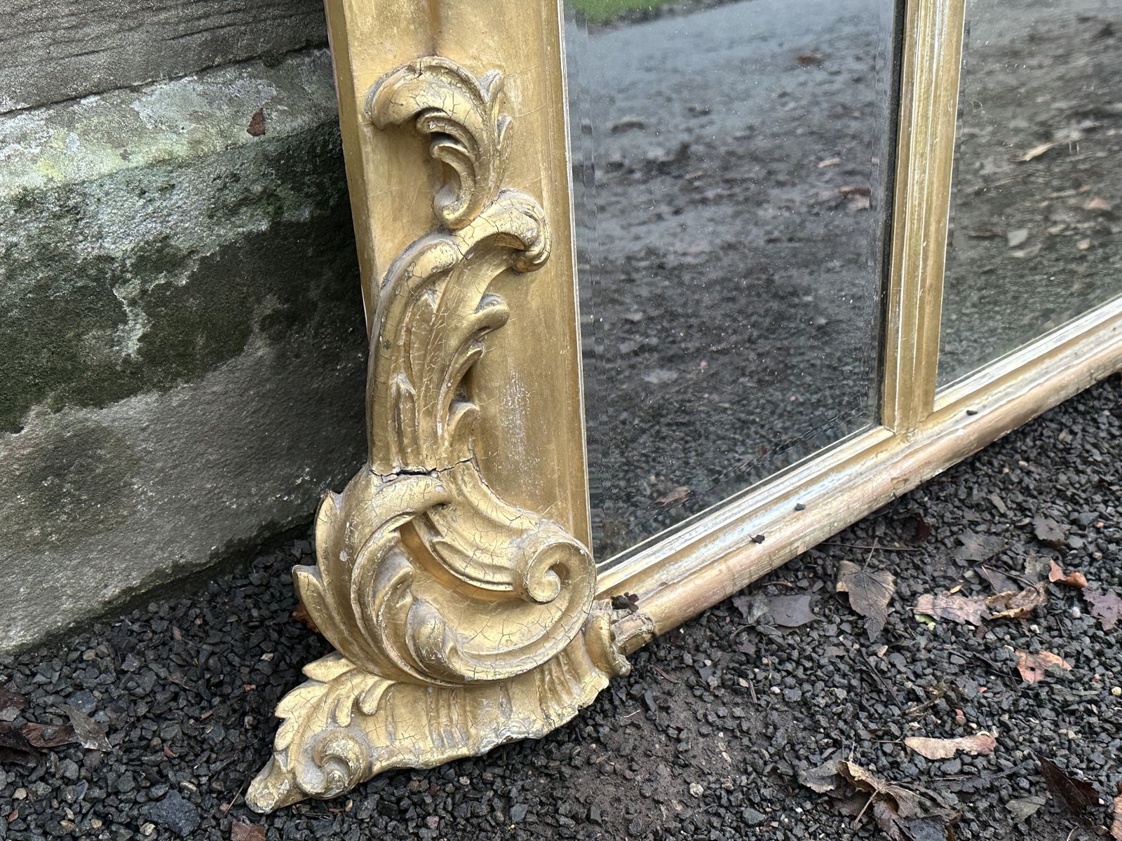 An Impressive Scottish/Italian Gilded Gesso Overmantel Mirror Attributed To Ciceri & Co. Of Edinburgh, 1830's photo Home Decor