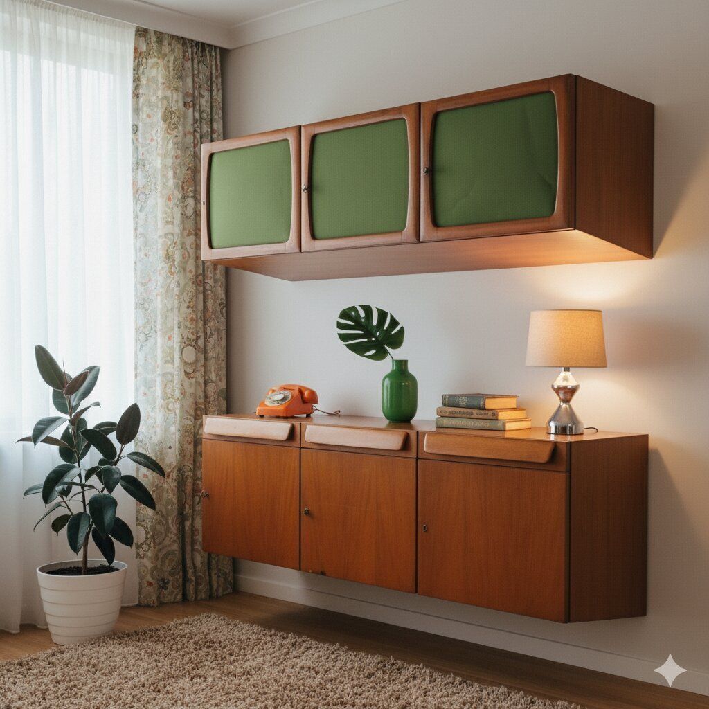 Vintage Wall Units Teak Mahogany Drawers Italy 1960s photo furniture