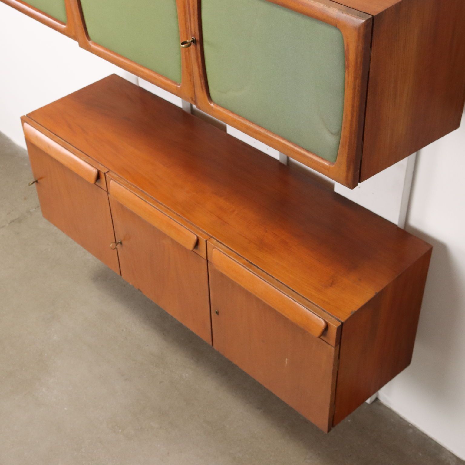 3610.0 Vintage Wall Units Teak Mahogany Drawers Italy 1960s photo
