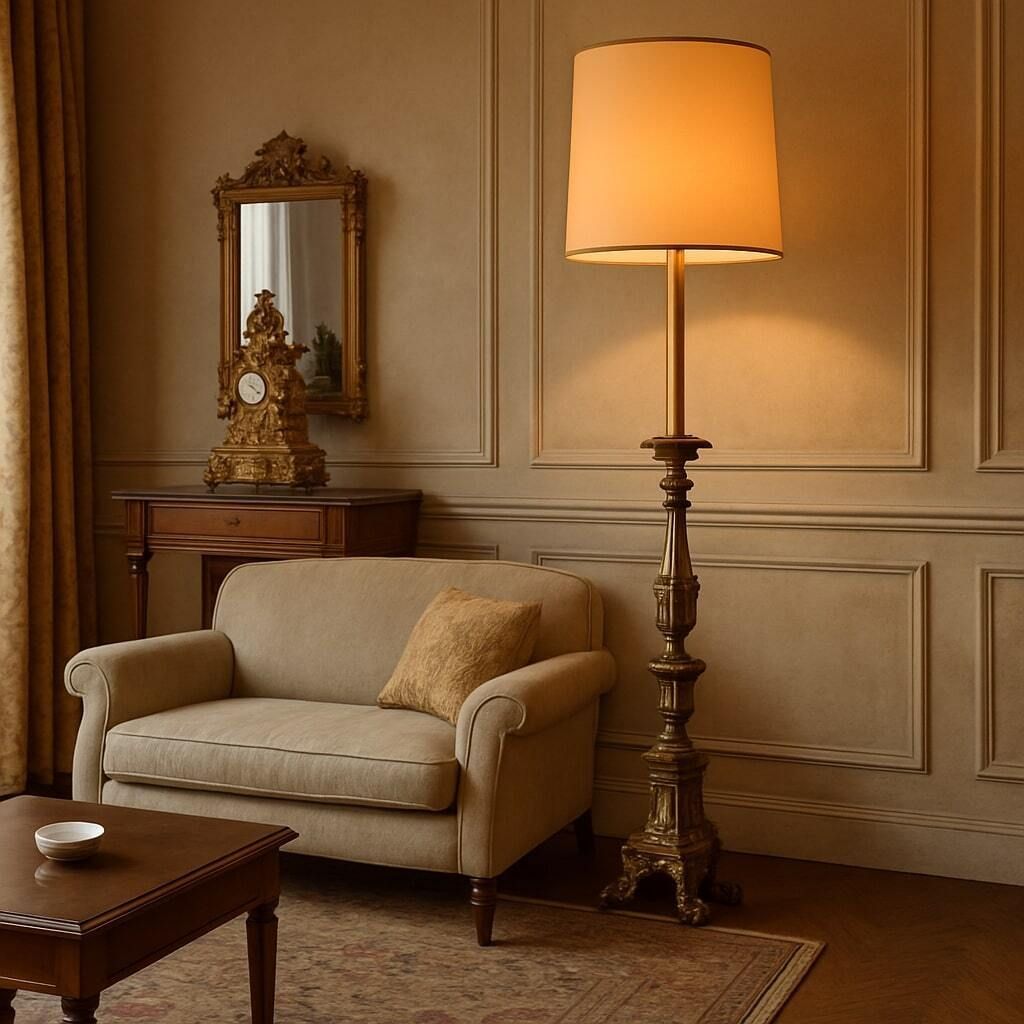 Floor Lamp Neoclassical Style Linden Italy XX Century photo furniture