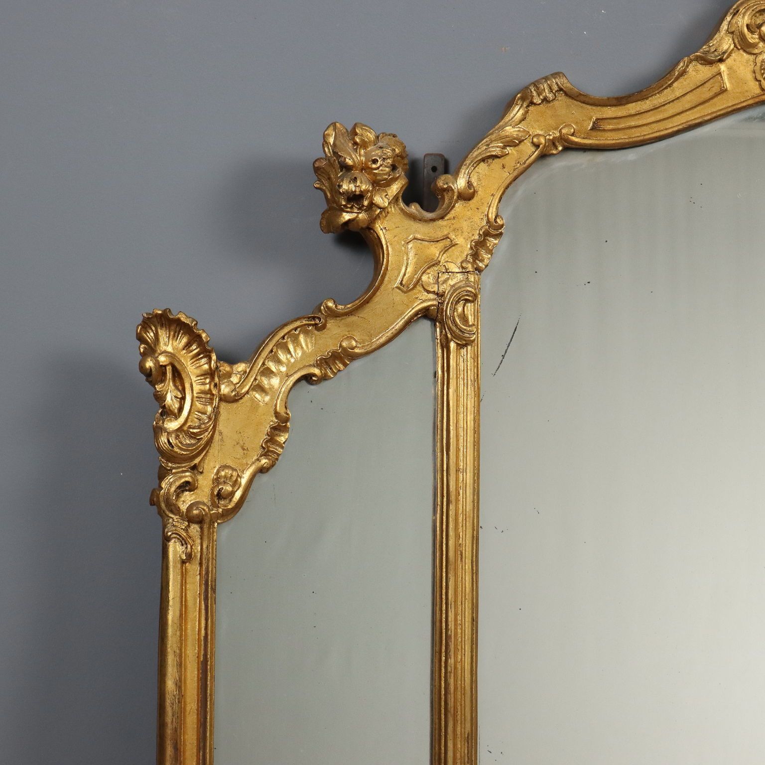 Antique Mirror Gilded Carved Wood Italy XIX Century photo 1490.0