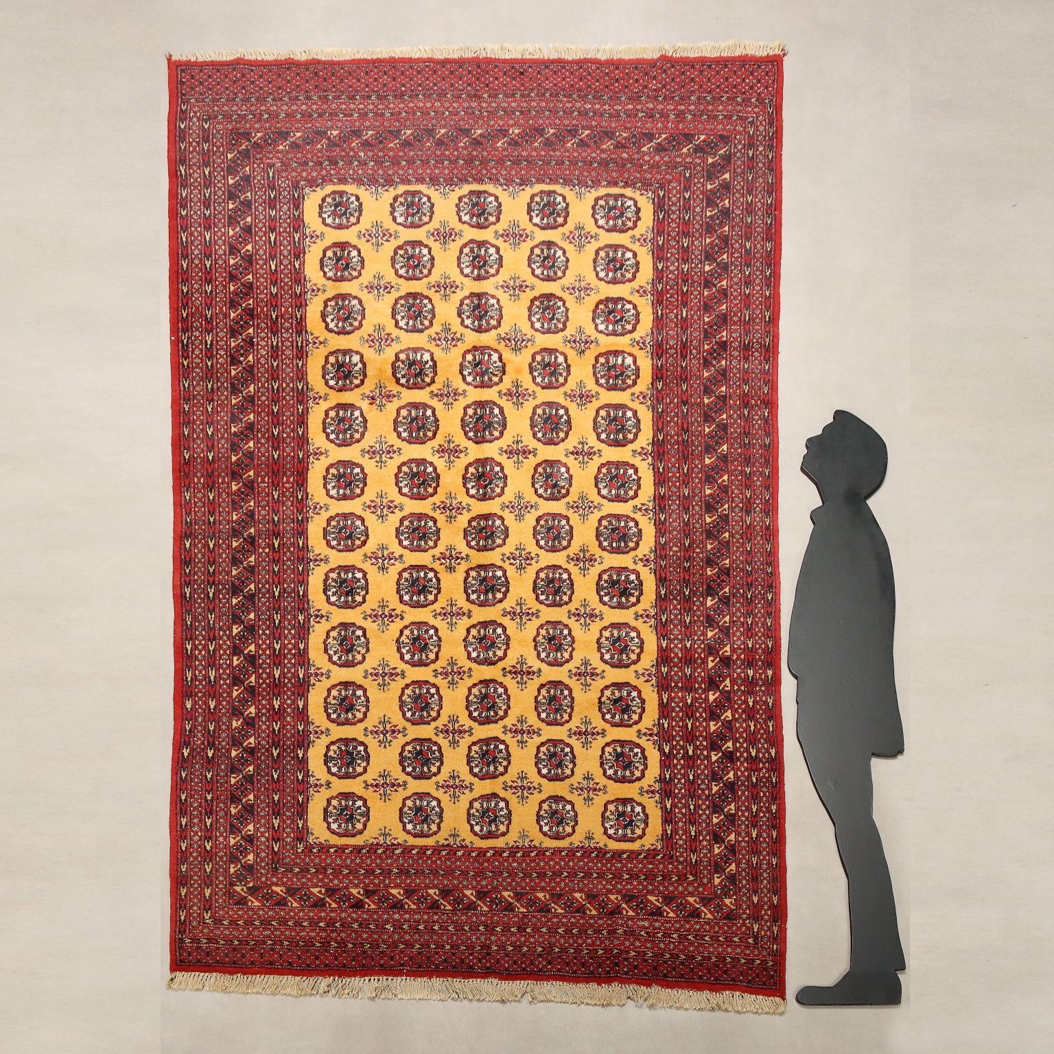Antique Bukhara Carpet Cotton Wool Pakistan 110 X 74 In photo furniture