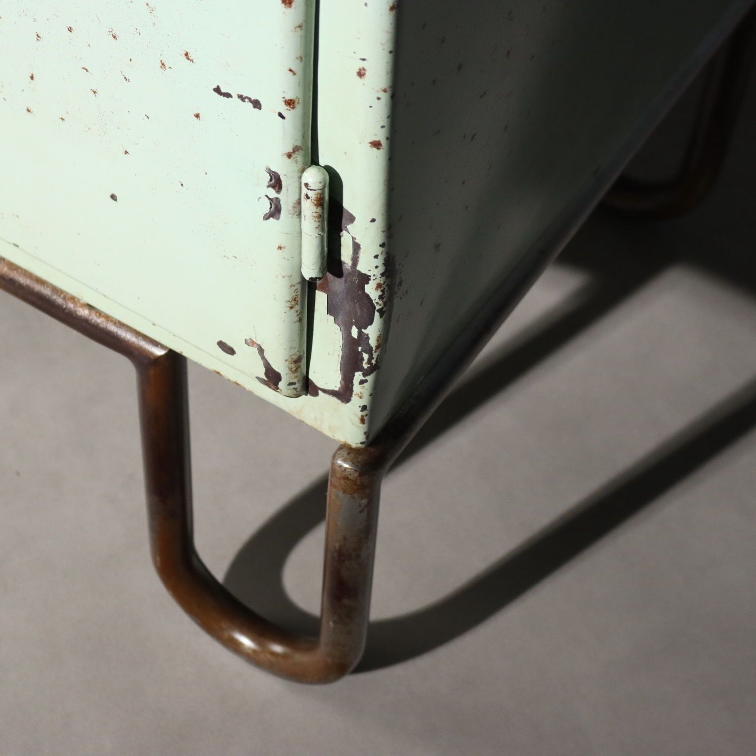 Industrial Cabinet Lacquered Metal Design Italy 1960s photo buy