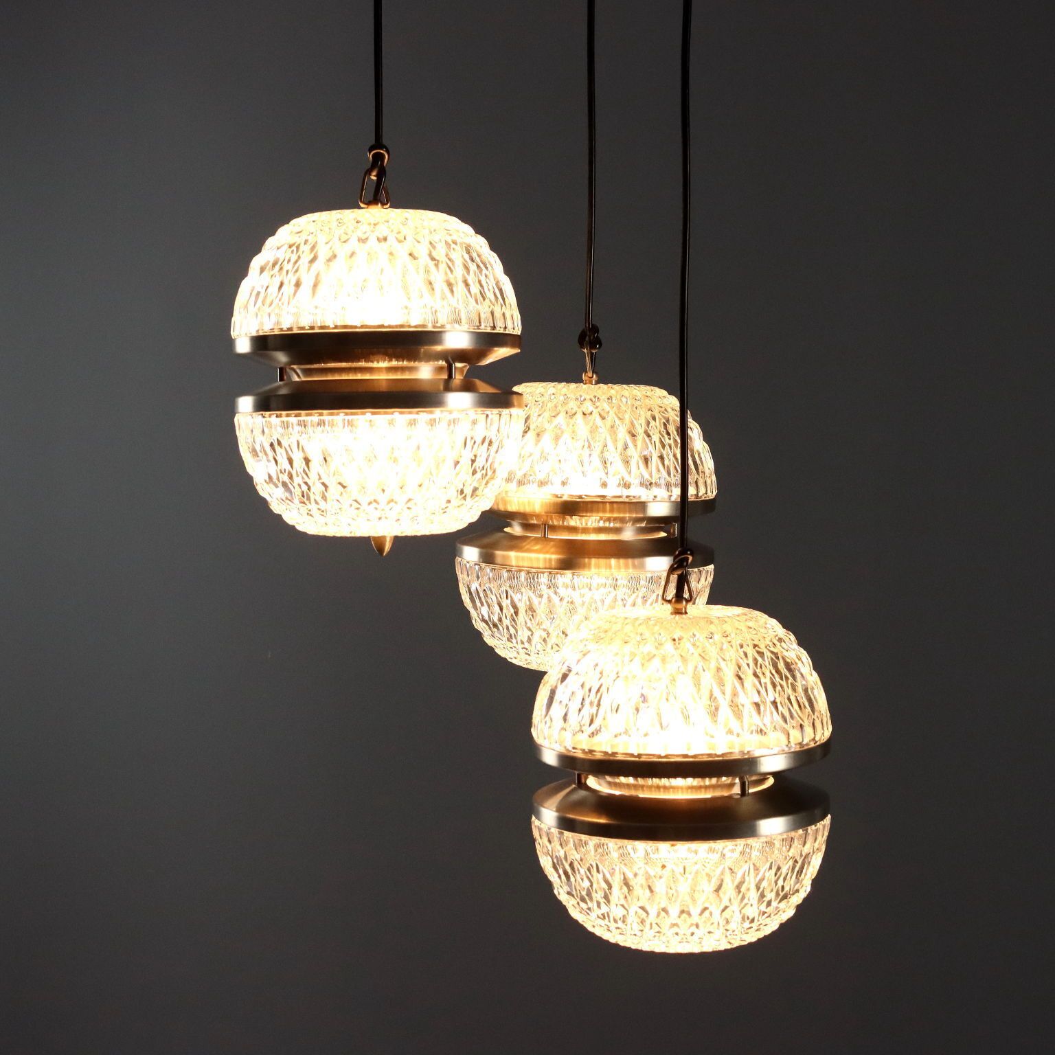 Vintage Lamp Metal Glass Design Italy 1960s 1970s photo for sale