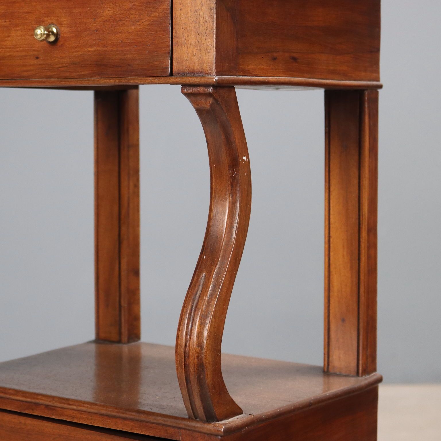 Antique Bedside Tables Walnut With Drawer Italy XIX Century photo Furniture