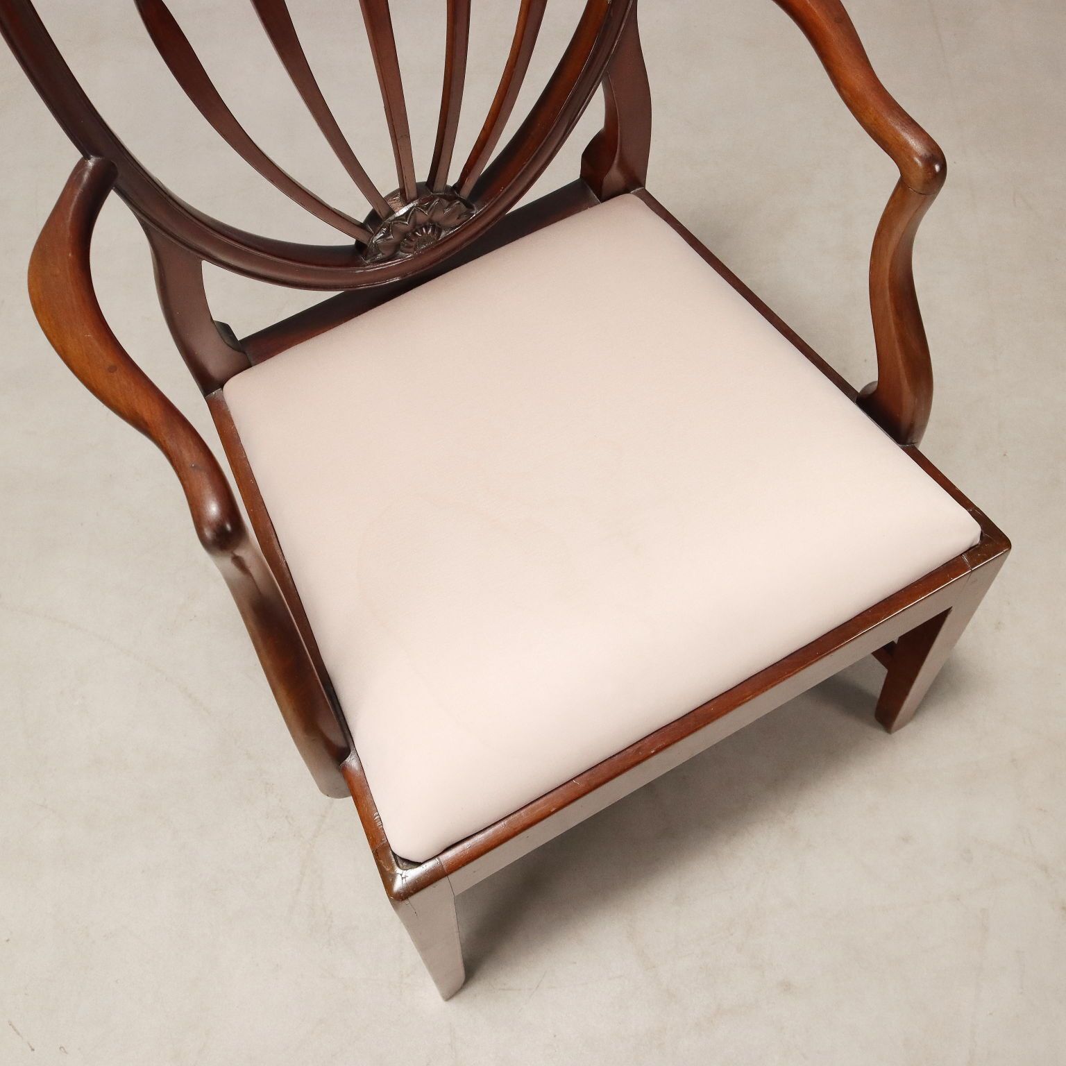 Armchair Regency Style Mahogany Fabric England XIX Century photo vintage