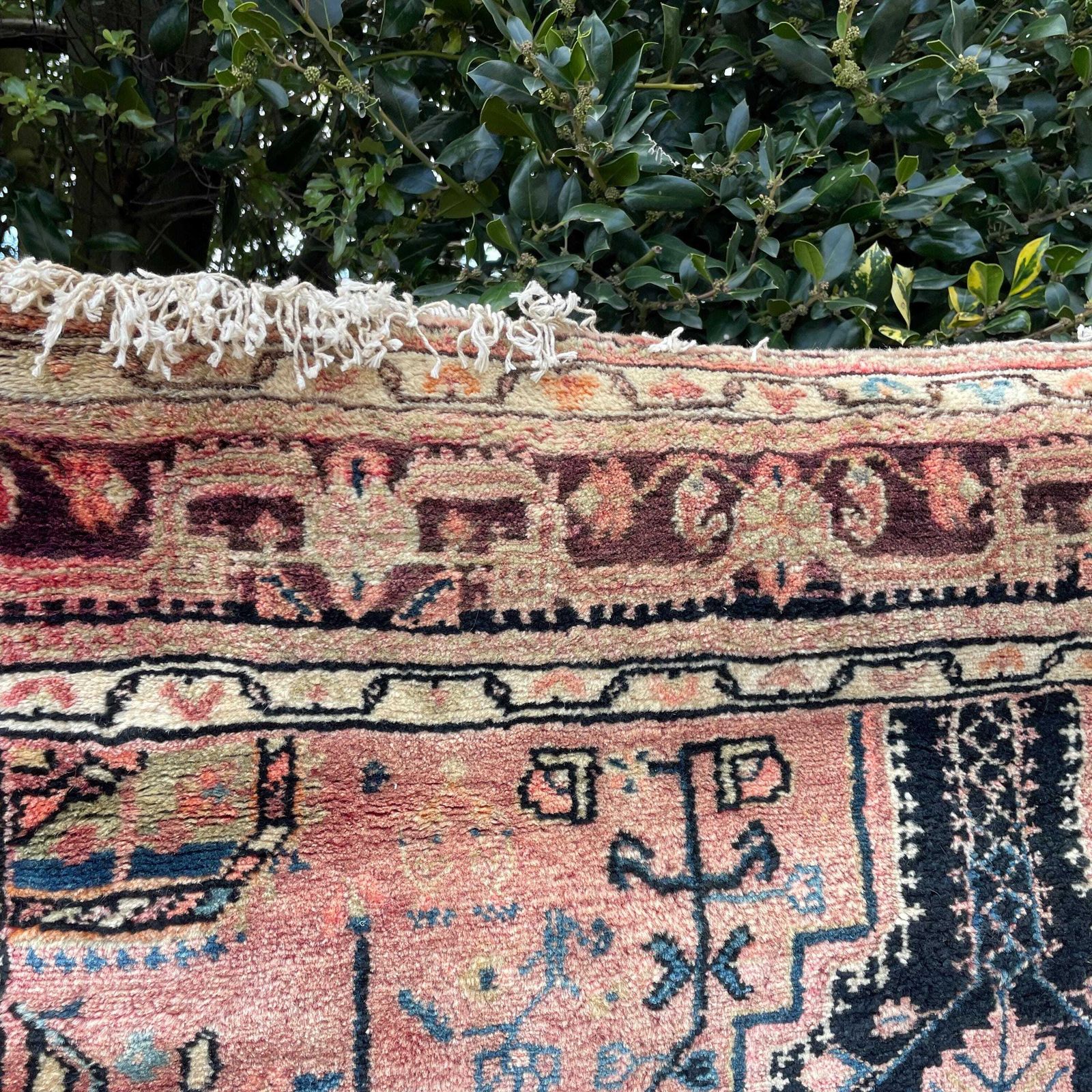 Large Red Tribal Rug Hand Knotted Hallway Area Carpet Middle Eastern Tribal Handwoven Geometric Tassels Living Room Hallway Boho photo 595.0