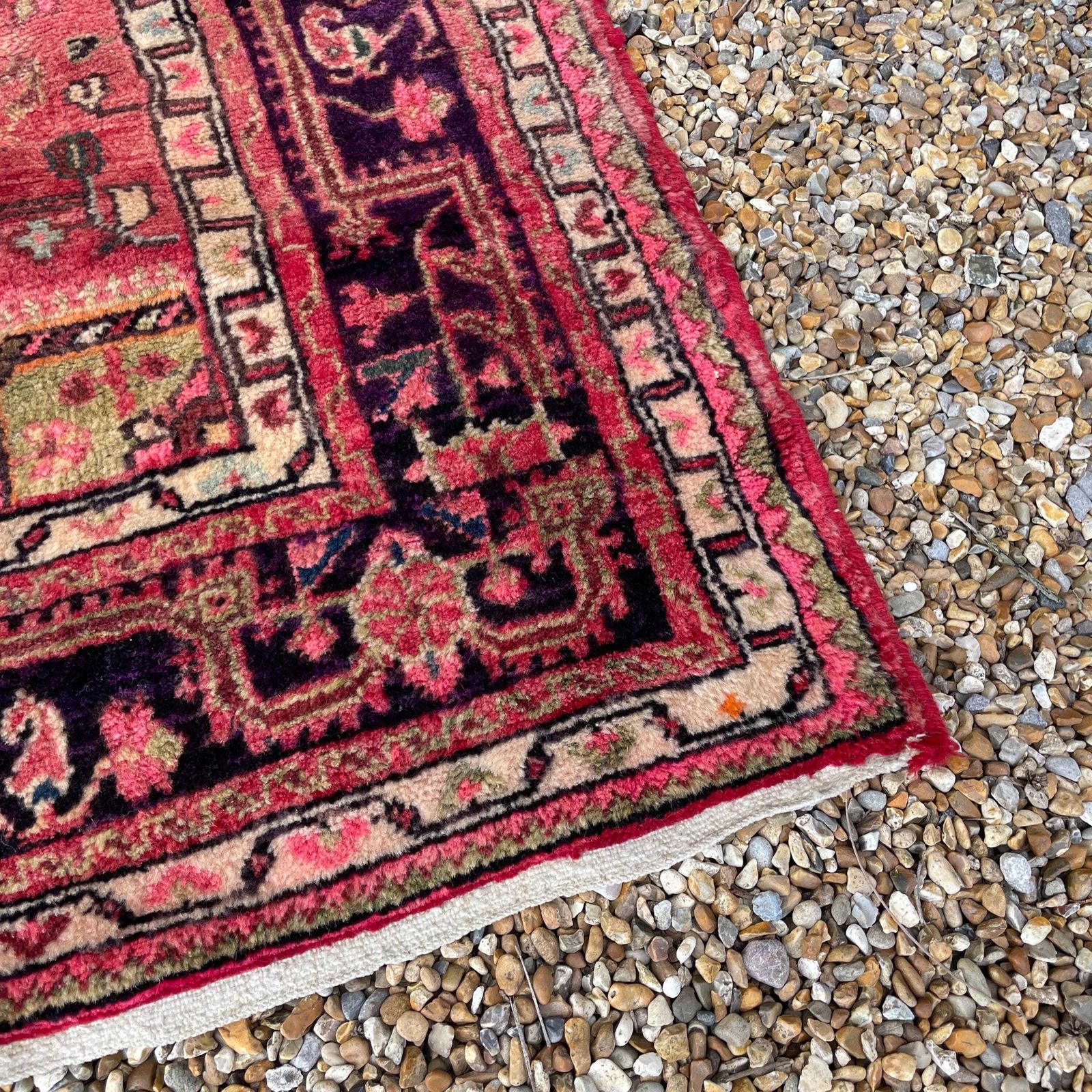 Large Red Tribal Rug Hand Knotted Hallway Area Carpet Middle Eastern Tribal Handwoven Geometric Tassels Living Room Hallway Boho photo buy