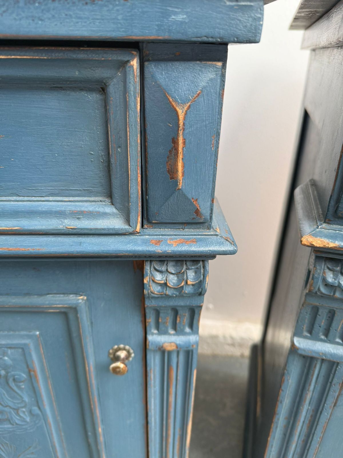 A Genuine Pair Of Original Hungarian Antique Pine & Oak Marble Bedside Cabinets photo vintage