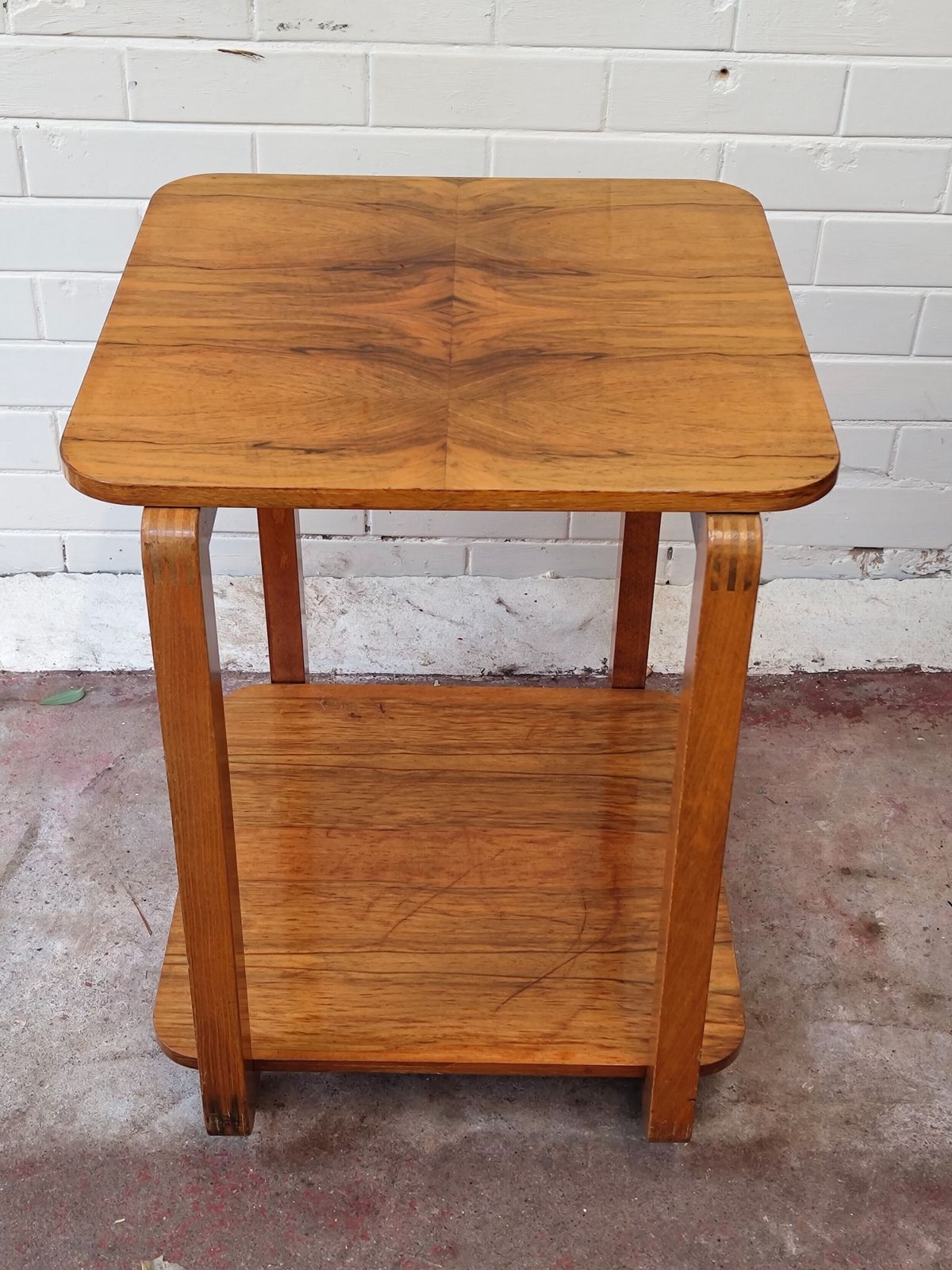 Pair Of Burr Walnut Pure Art Deco Lamp Bedside Tables photo Furniture