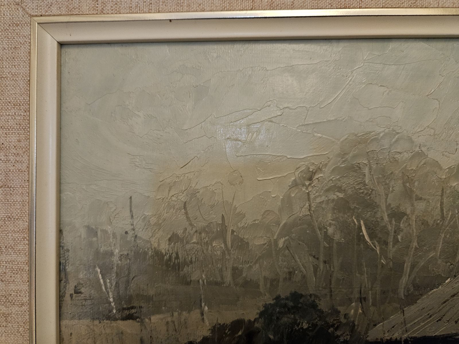 Oil Painting On Board 20th Century John Vander Signed Winter Landscape Scene photo 95.0