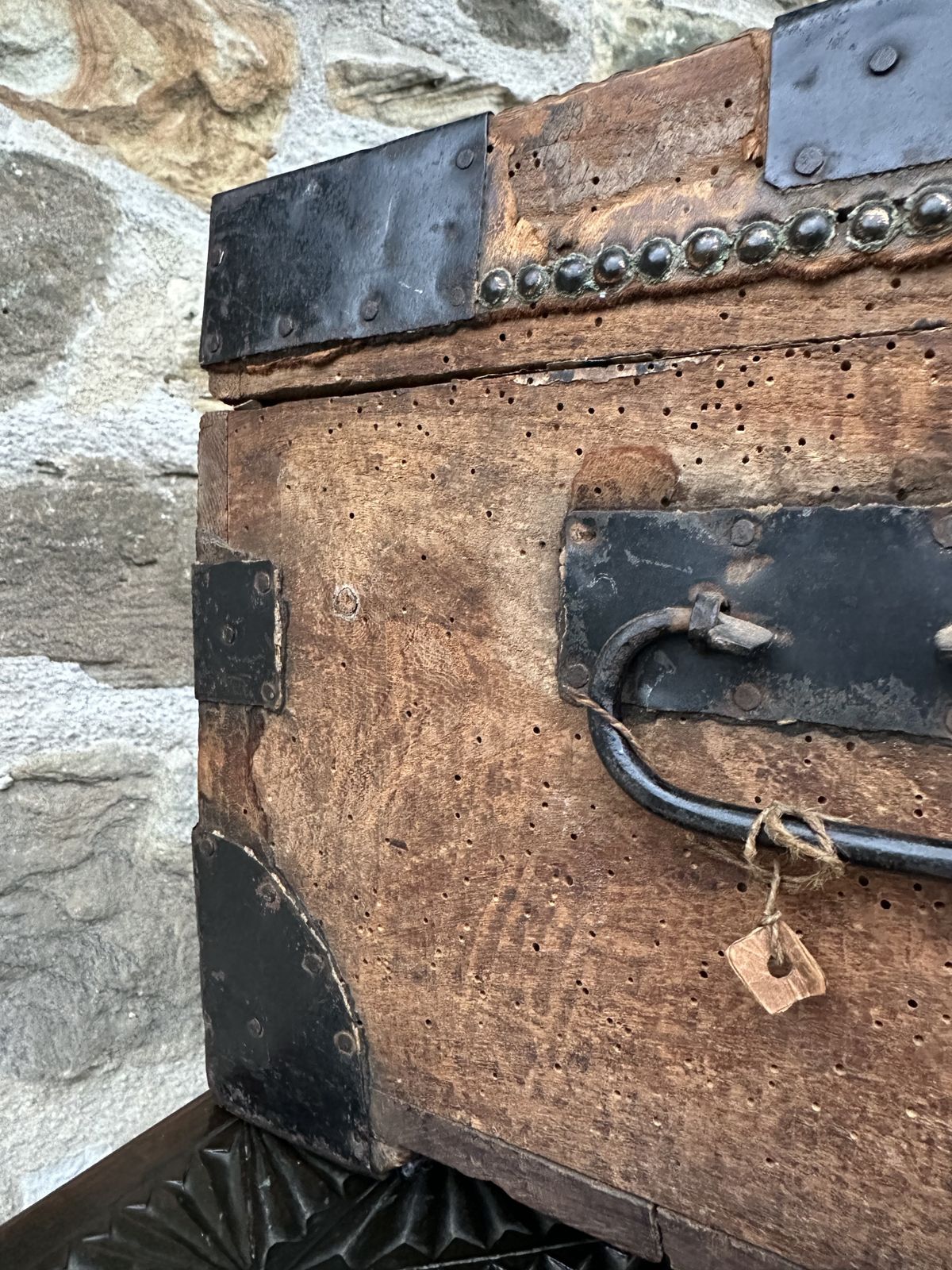 photo for sale A Late George III Hide And Metal Bound Travelling Trunk Hy Seabrook Of St.Pauls, London, First Quarter 19th Century