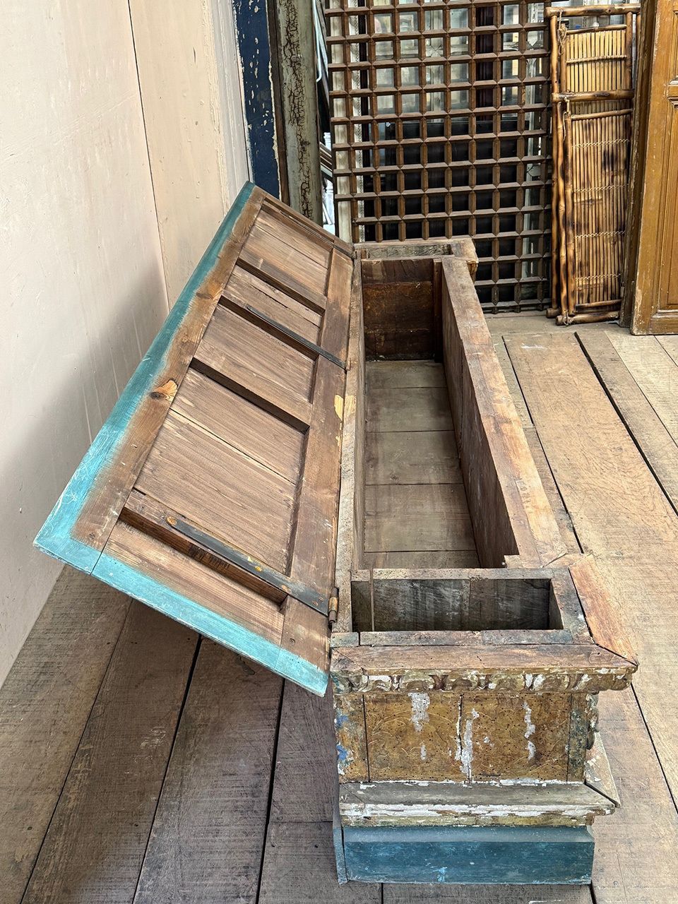 Beautiful Painted Bench, 1800s photo 3355.0