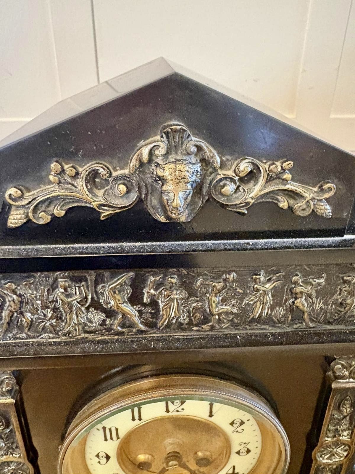 Antique Exceptional Large 19th Century Marble Mantel Clock By Philippes Paris – 8 Day Movement photo 1495.0
