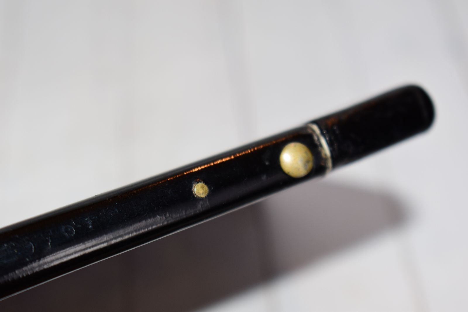 Mid Victorian Calling Card Case   Gorgeous Hand Painted Gold Scrolling & Abalone/Mother Of Pearl Floral Spray Inlay photo vinterior