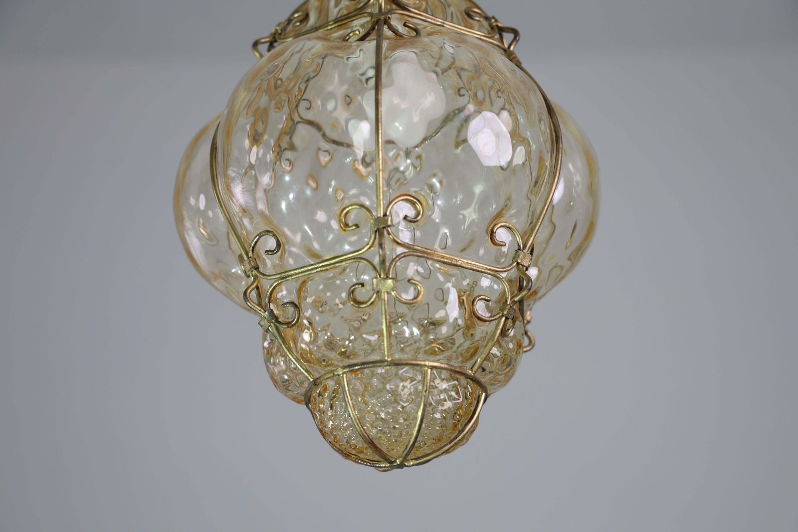 Wonderful Amber Vintage Venetian Lantern, Seguso Murano Glass, Italy, 1950s photo buy