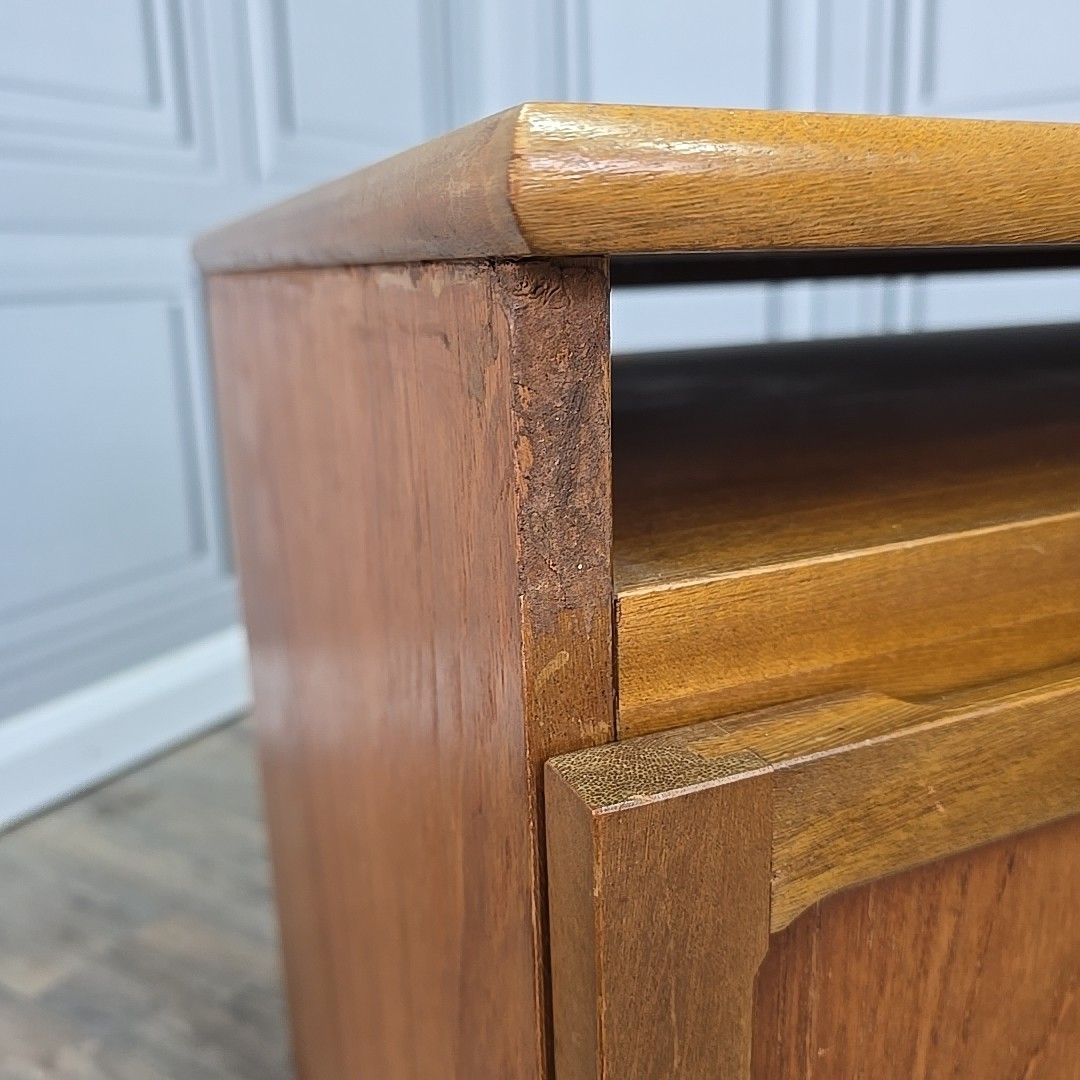 Retro Nathan Low Sideboard Teak Tv Media Cabinet Mid Century Cupboard Storage photo 170.0