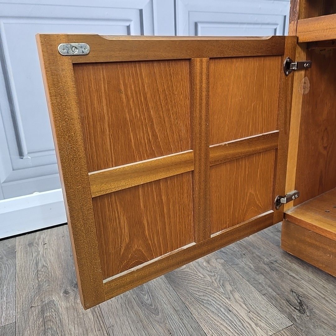photo buy Retro Nathan Low Sideboard Teak Tv Media Cabinet Mid Century Cupboard Storage