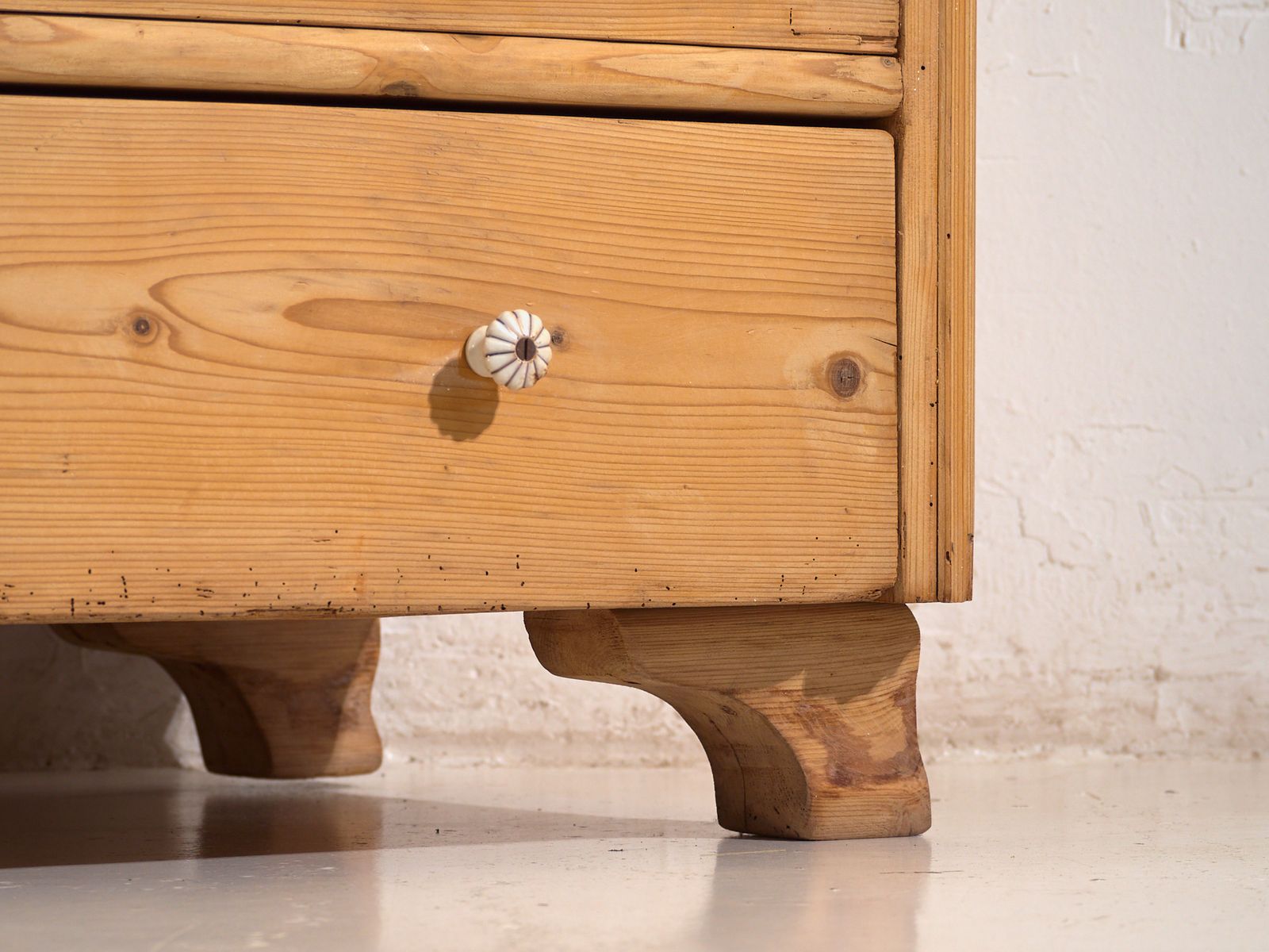 Antique Solid Pine Chest Of Drawers – Carved Rustic European Dresser – Circa 1900 photo furniture