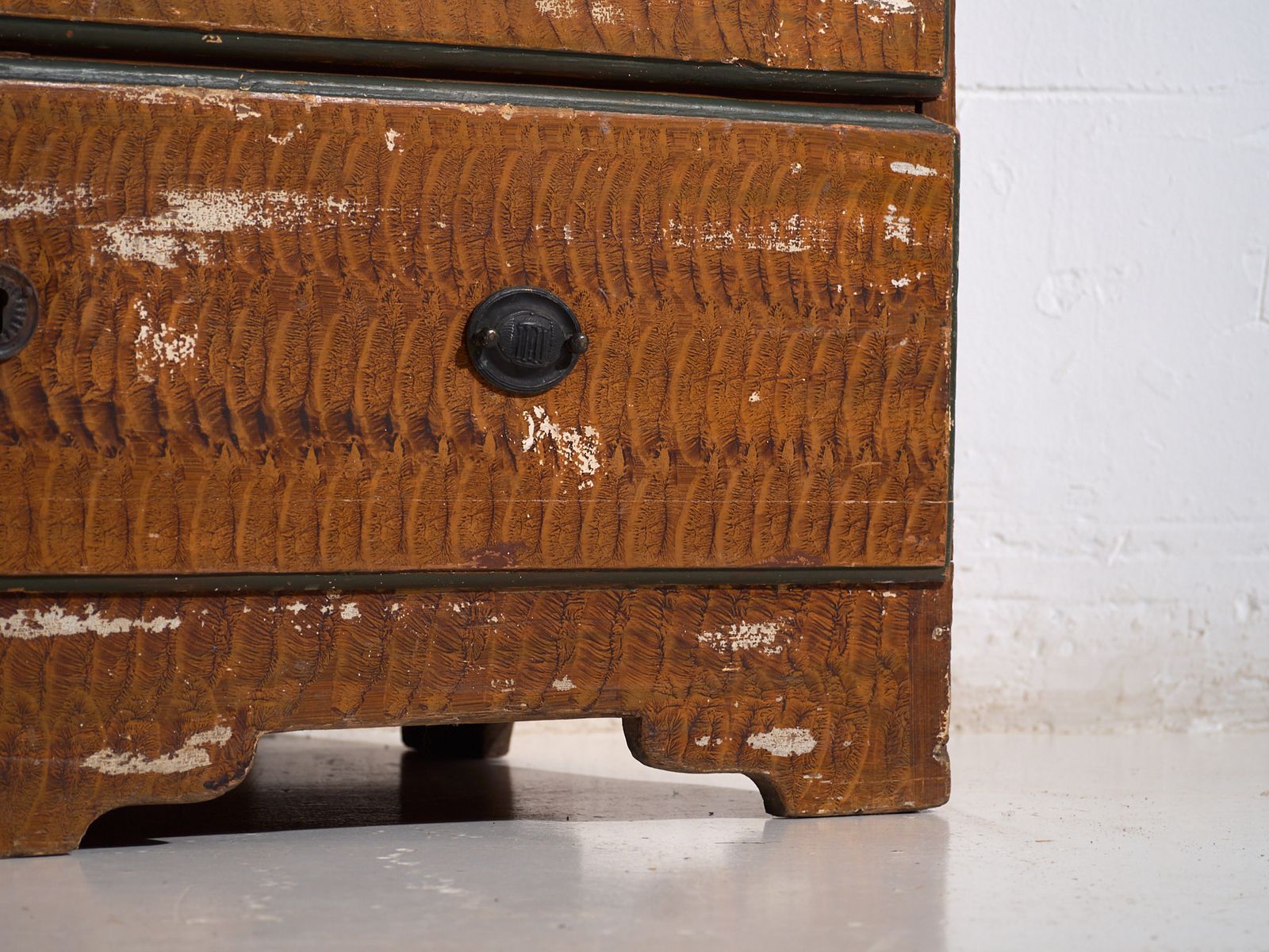 Antique Swedish Painted Slant Front Desk – Scandinavian Folk Bureau – Year 1783 photo furniture