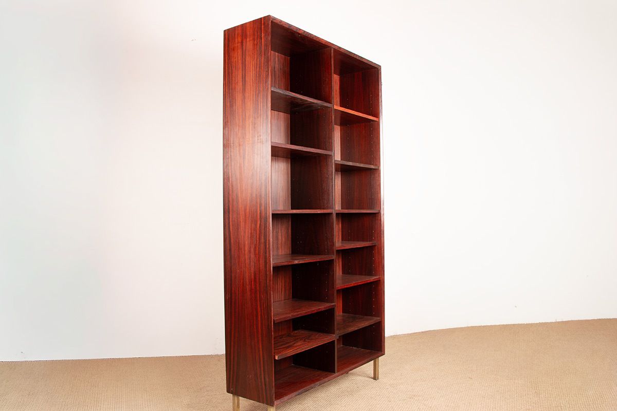 photo furniture Grande bibliothèque danoise en palissandre par Erik Brouer pour Brouer's Mobelfabrik