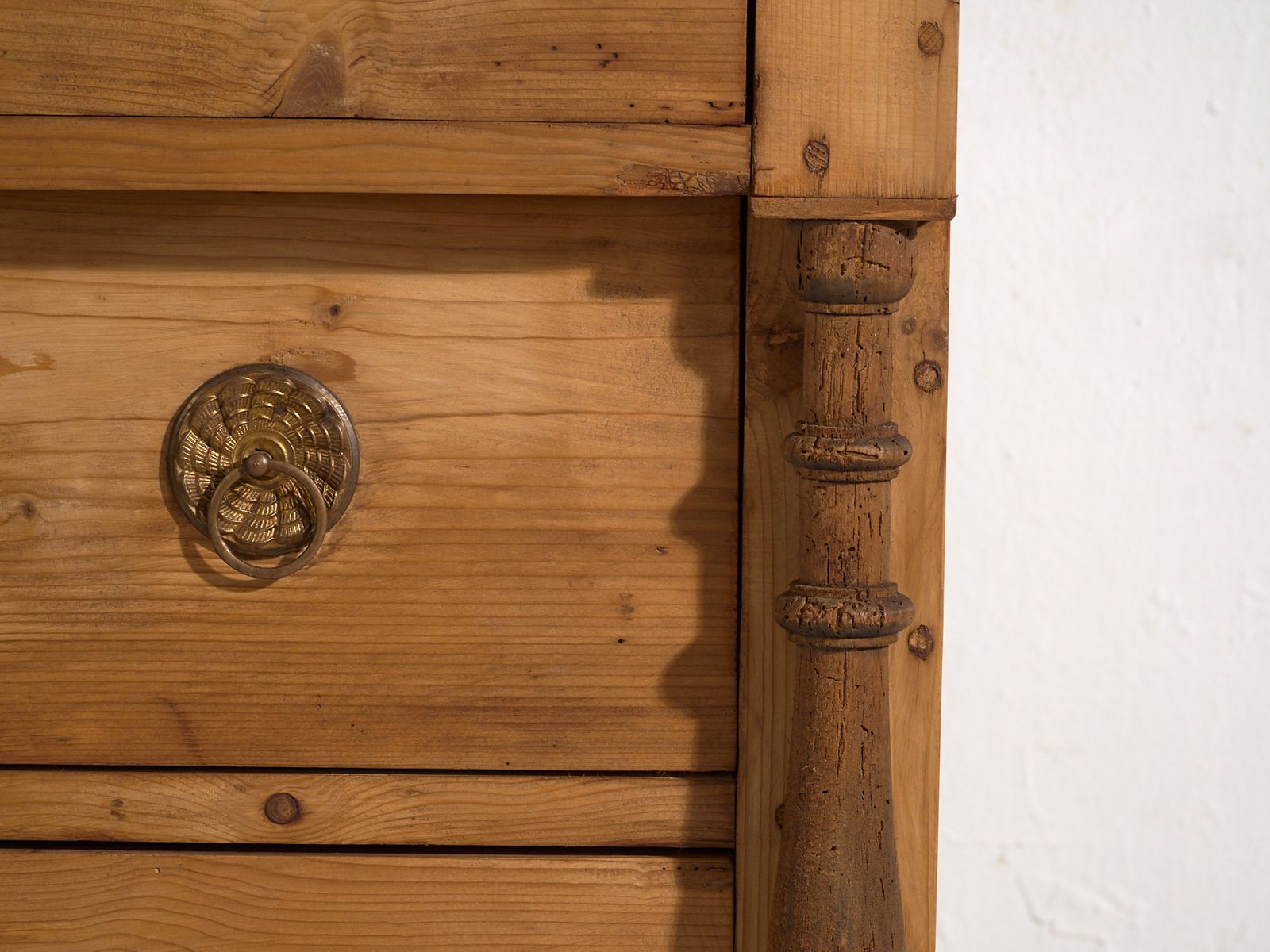 photo furniture Antique Solid Pine Chest Of Drawers – Rustic European Dresser – Circa 1900