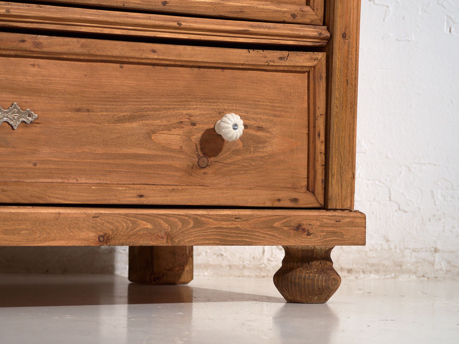 Antique Solid Pine Chest Of Drawers – Rustic European Dresser – Circa 1900 photo furniture