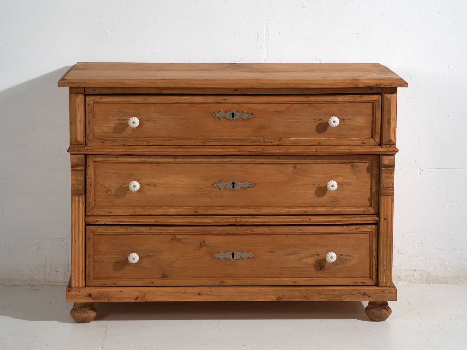 Antique Solid Pine Chest Of Drawers – Rustic European Dresser – Circa 1900 photo 1484.0