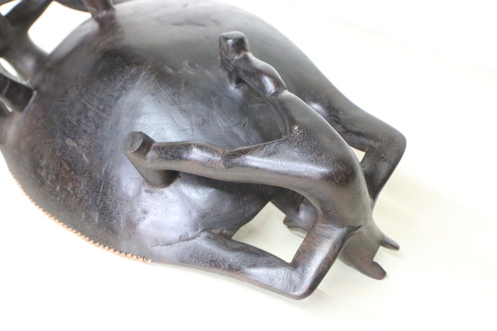photo buy Vintage Dayak Chieftain's Wooden Bowl From The Borneo Region Hand Carved