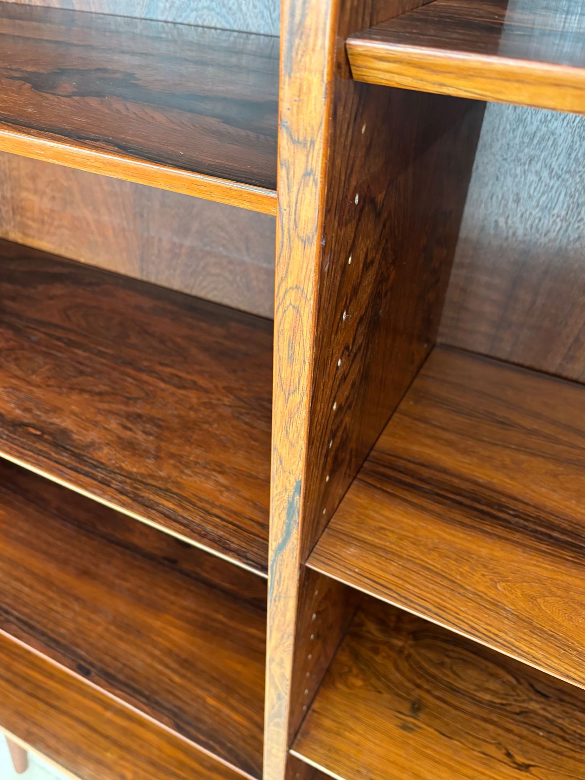 photo vinterior Scandinavian Gunni Omann Dark Wood Bookcase, Denmark 1960s