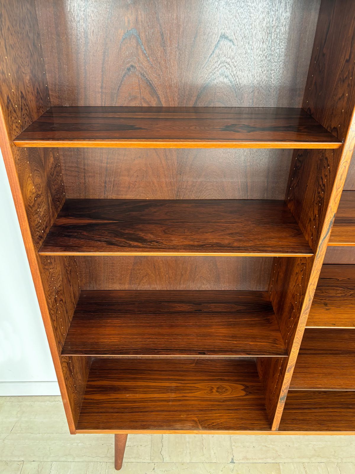 Scandinavian Gunni Omann Dark Wood Bookcase, Denmark 1960s photo vintage