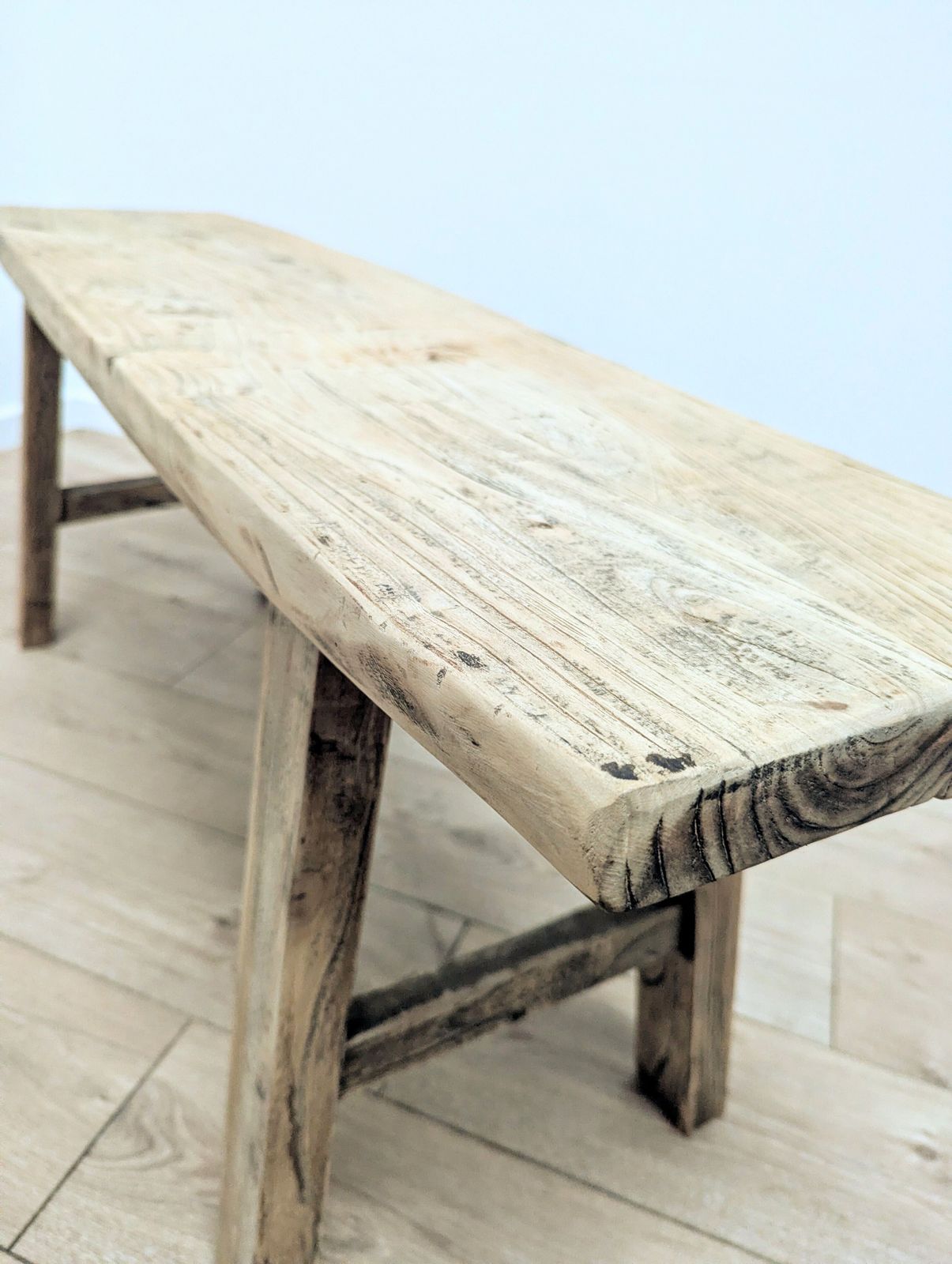 Furniture Vintage Chunky Rustic Reclaimed Elm Coffee Table  Delivery Available 0282. photo