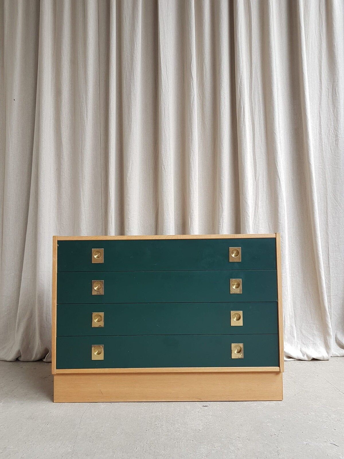 Vtg Mid Century Danish Oak Chest Of Drawers Scandinavian Style Retro R191 photo Furniture