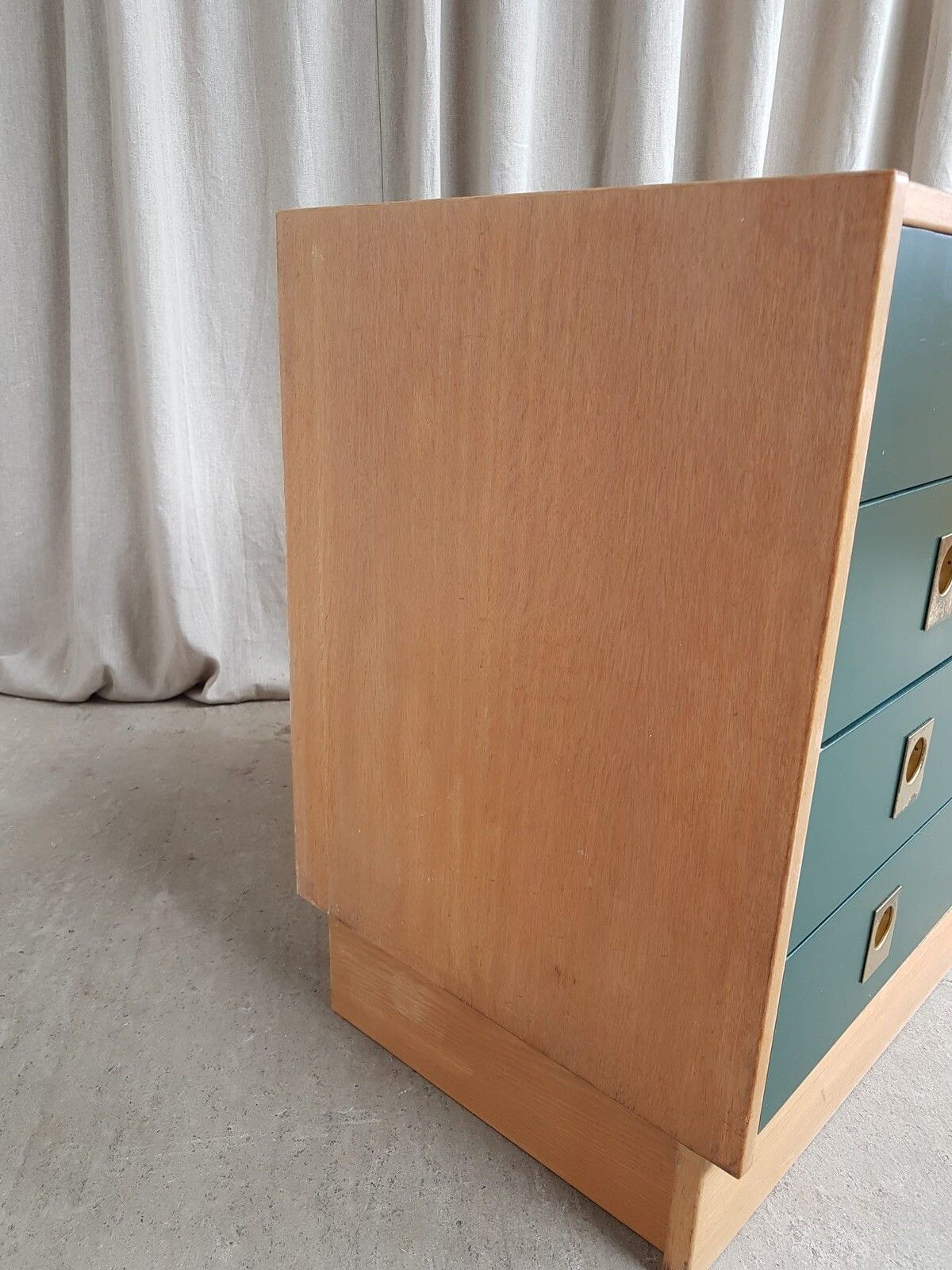 Vtg Mid Century Danish Oak Chest Of Drawers Scandinavian Style Retro R191 photo vintage