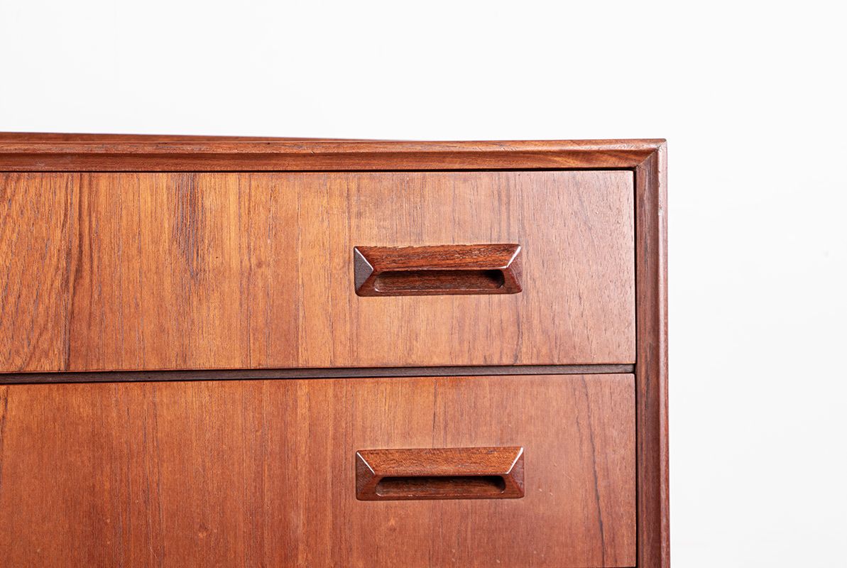 Commode danoise en teck, 4 tiroirs, par Borge Mogensen pour Søborg Mobelfabrik. photo for sale