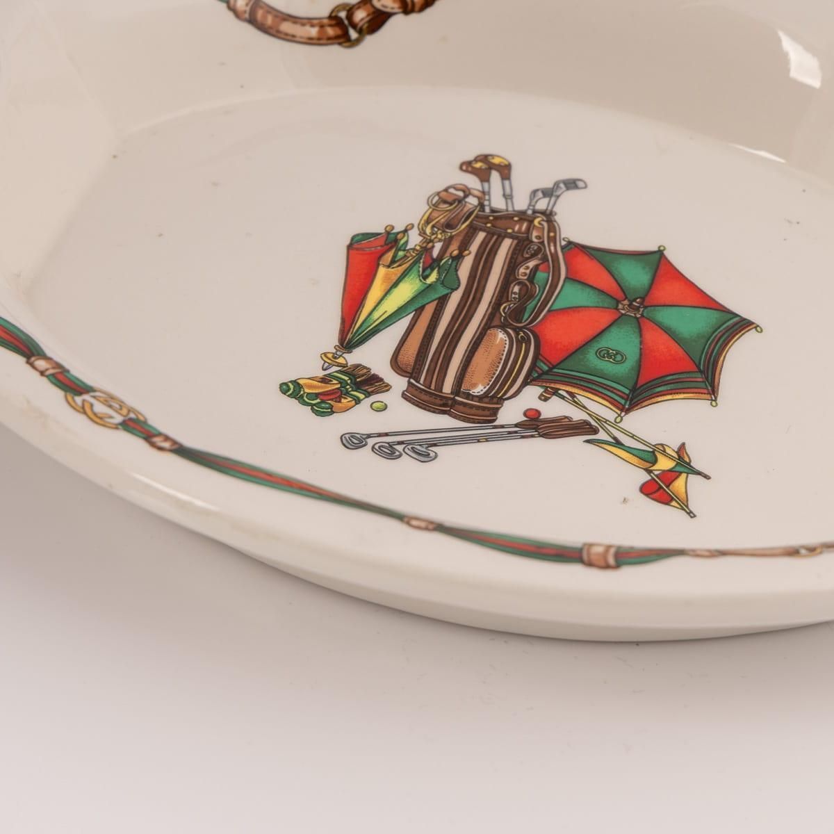 Home Decor Vintage 20th Century Italian Ceramic Ashtray By Gucci C.1980 photo