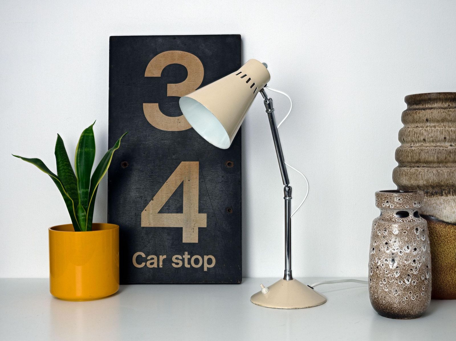 1960s Pifco Desk Lamp – Adjustable Chrome Neck, Mid Century Modern Lighting photo furniture