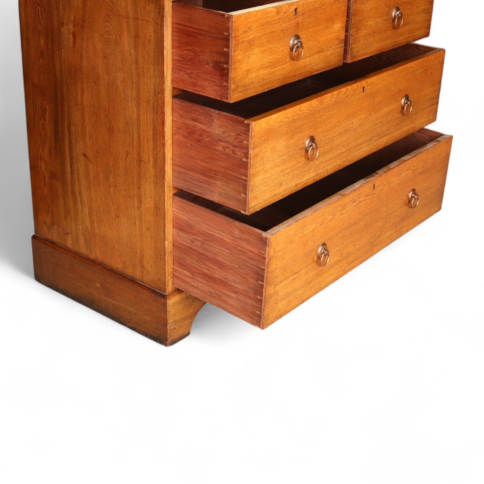 Antique 19th Century Oak Chest Of Drawers Two Over Two Drawer photo vintage