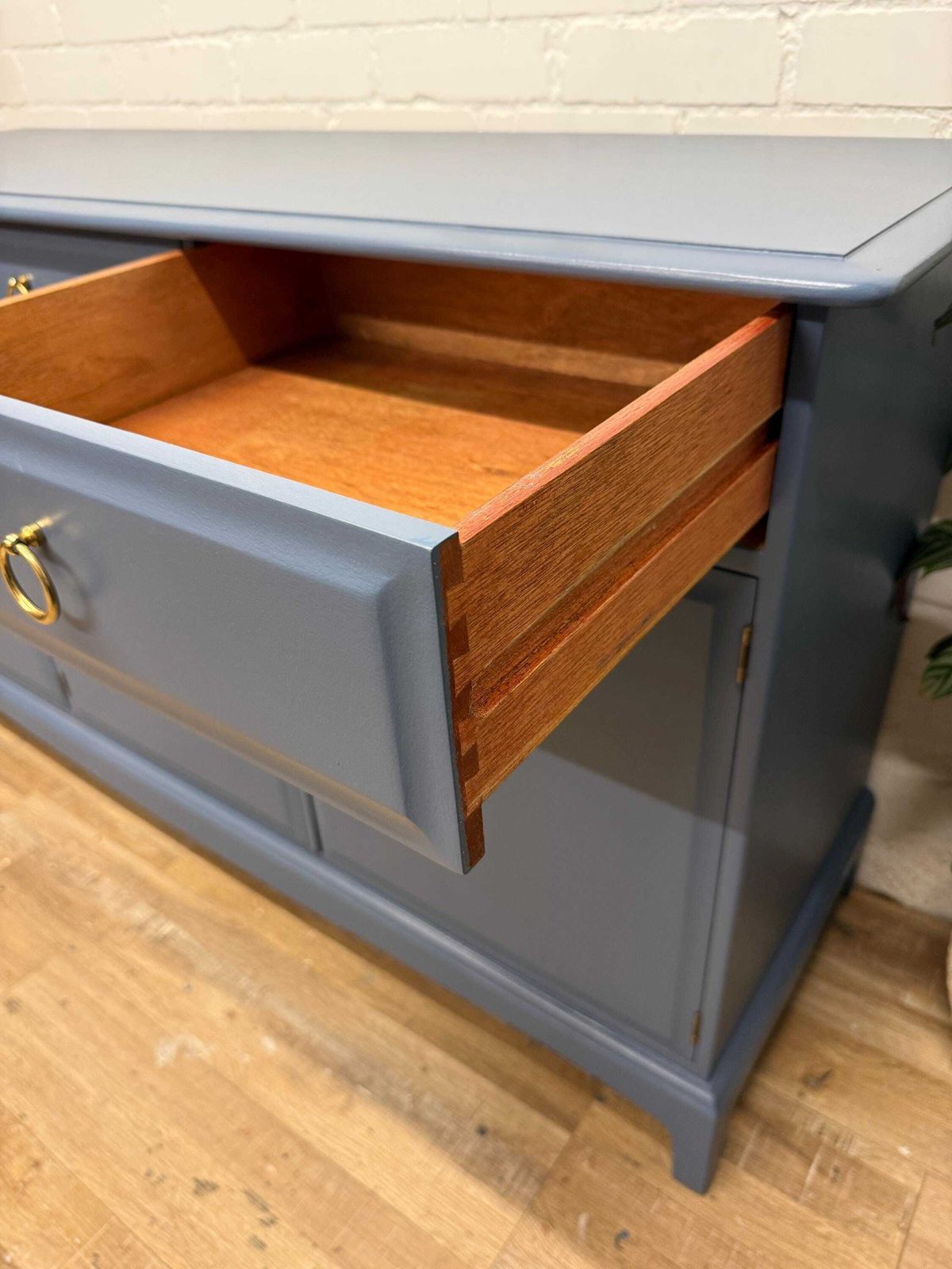 photo furniture Stag Minstrel Sideboard / Painted To Order In Benjamin Moore “Evening Dove”