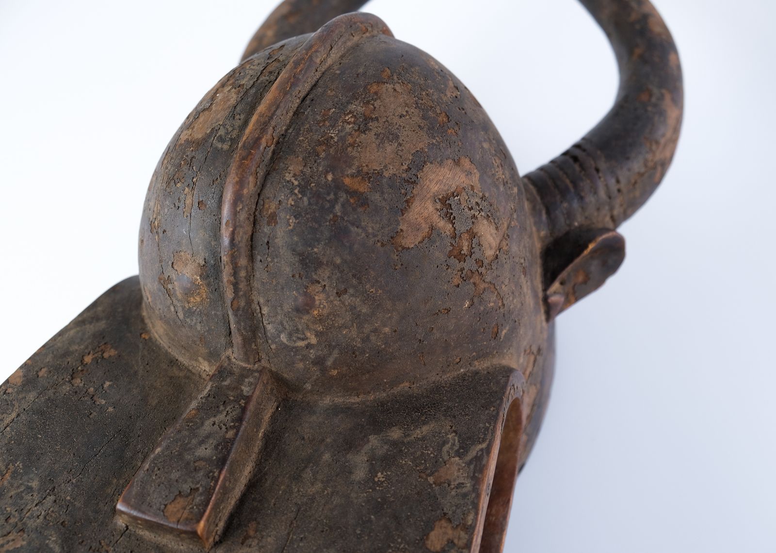 Chamba "Lang Gbadna" Bush Cow Helmet Mask, Africa, Mid 20th Century photo vintage