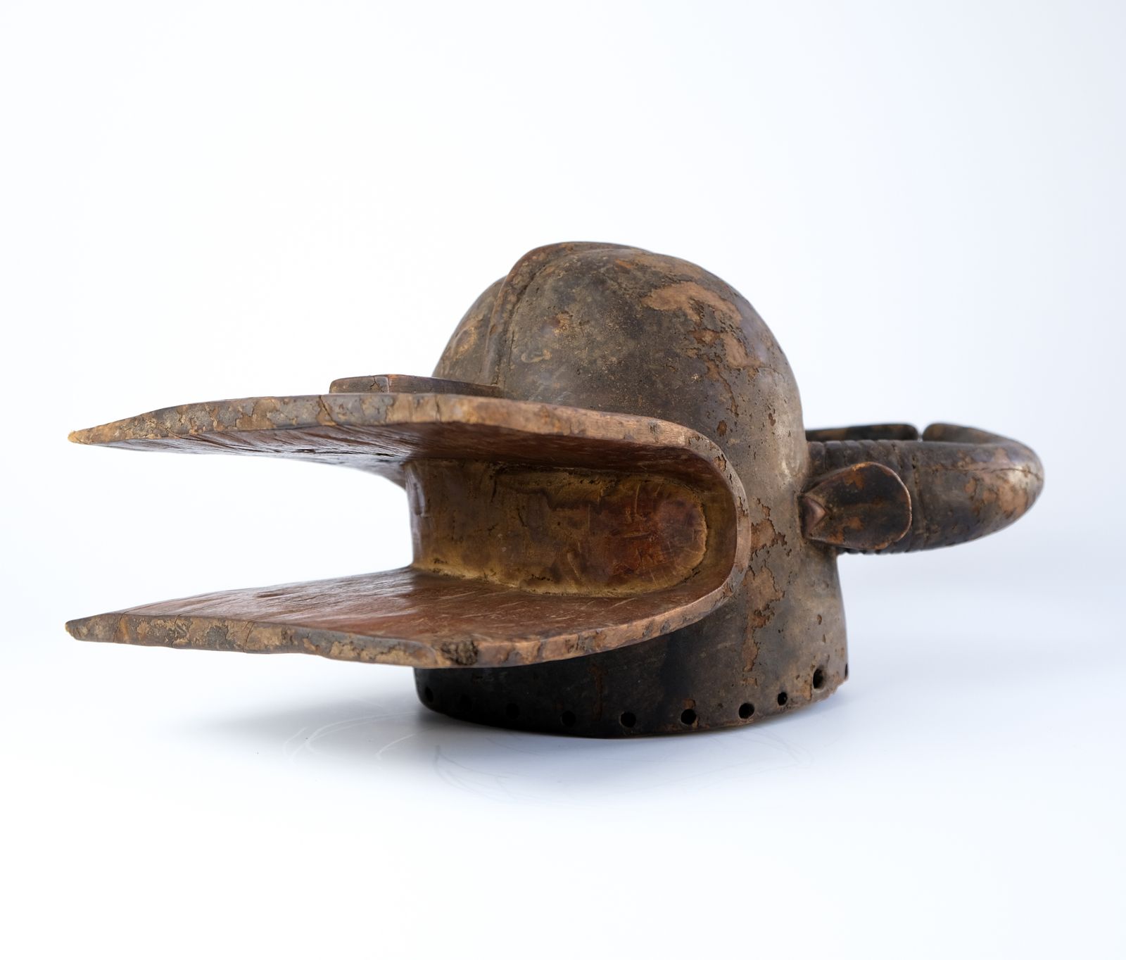 Art Chamba "Lang Gbadna" Bush Cow Helmet Mask, Africa, Mid 20th Century photo