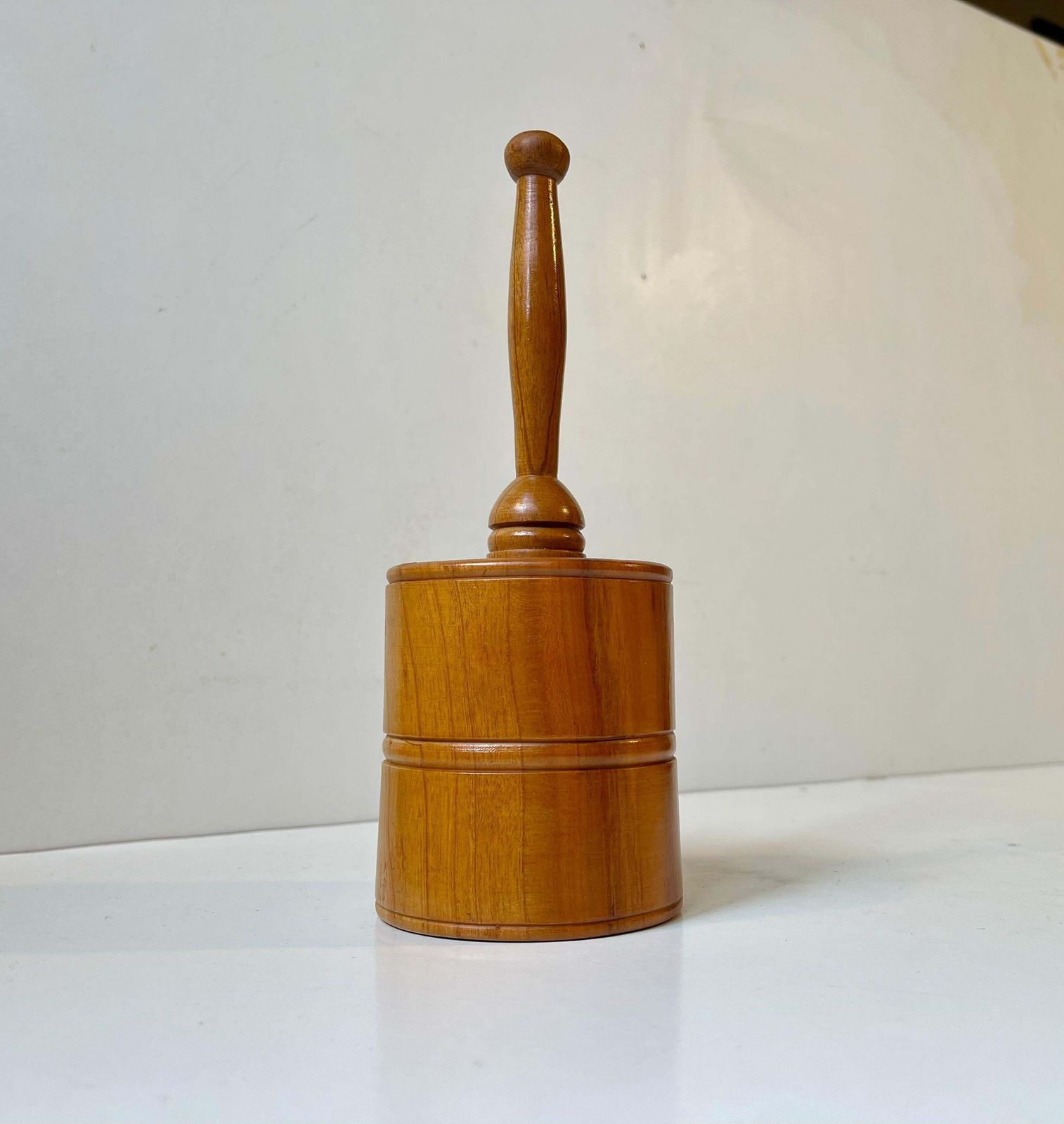 Swedish Mid Century Mallet Tool Or Pencil Holder In Walnut, 1950s photo furniture