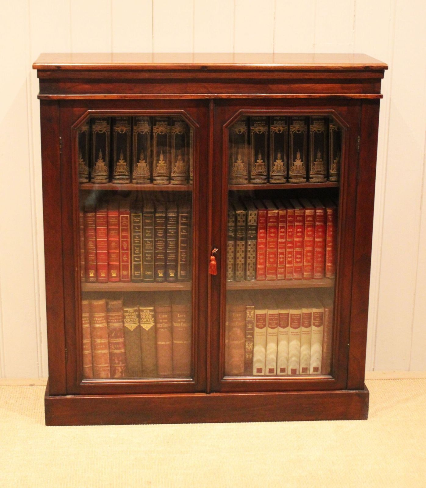 Late 19th Century Mahogany Glazed Mahogany Bookcase