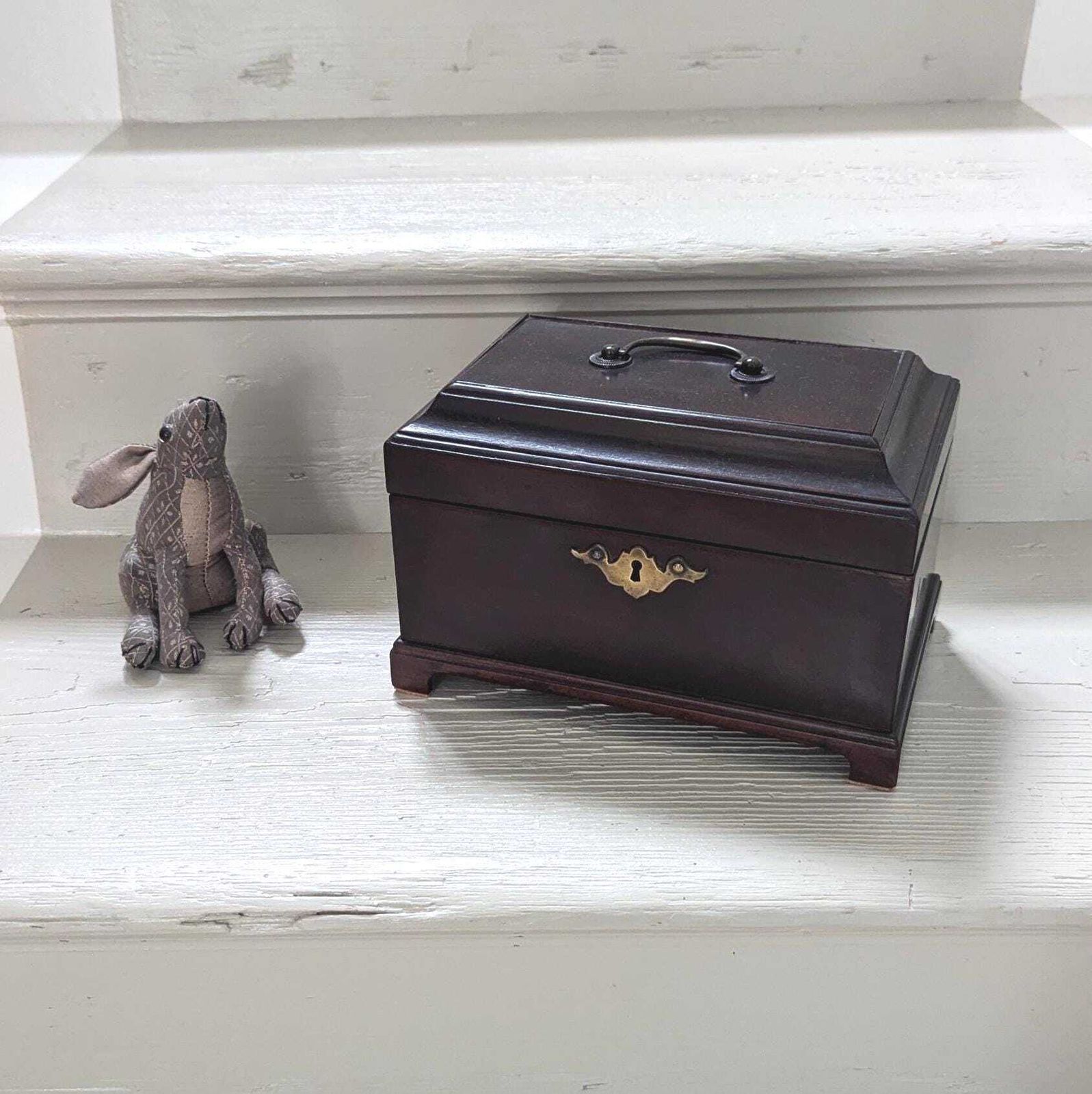 An Antique Early Georgian Mahogany Tea Caddy Or Tea Box C1800s