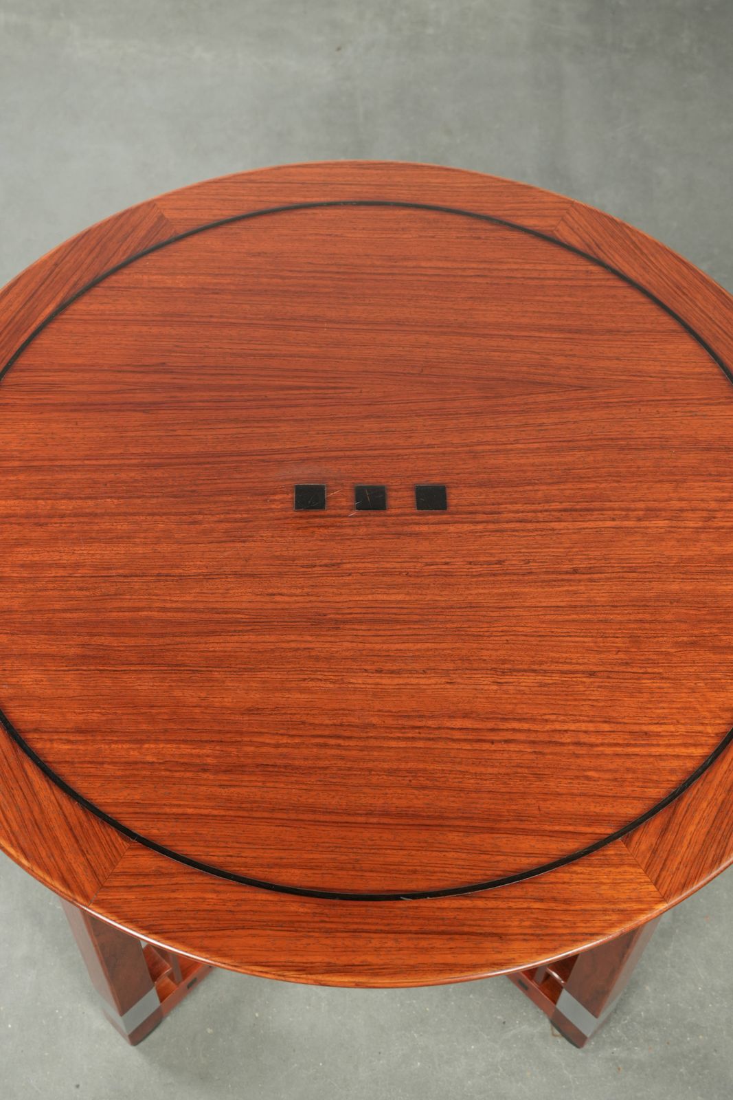 Beautiful Round Art Deco Style Schuitema Side/Coffee Table From The Decoforma Series photo vinterior