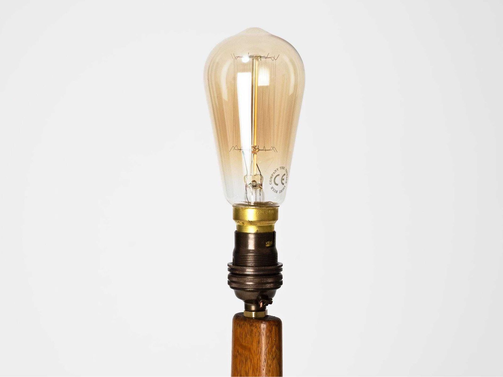 Vintage Art Deco Wooden Desk Lamp – Handmade, Rewired, Uk Plug photo for sale